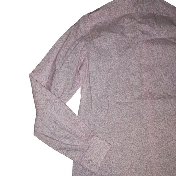 Van Heusen Dress Shirt Mens 14.5 32/33 Pink Slim Fit Stretch Stain Shield Wrinkl - Picture 7 of 11